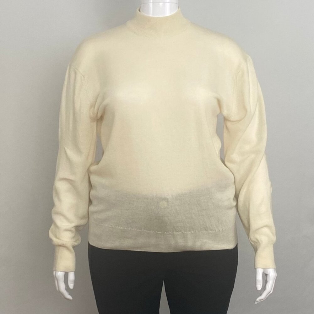 100% wool Windsor House mock neck sweater